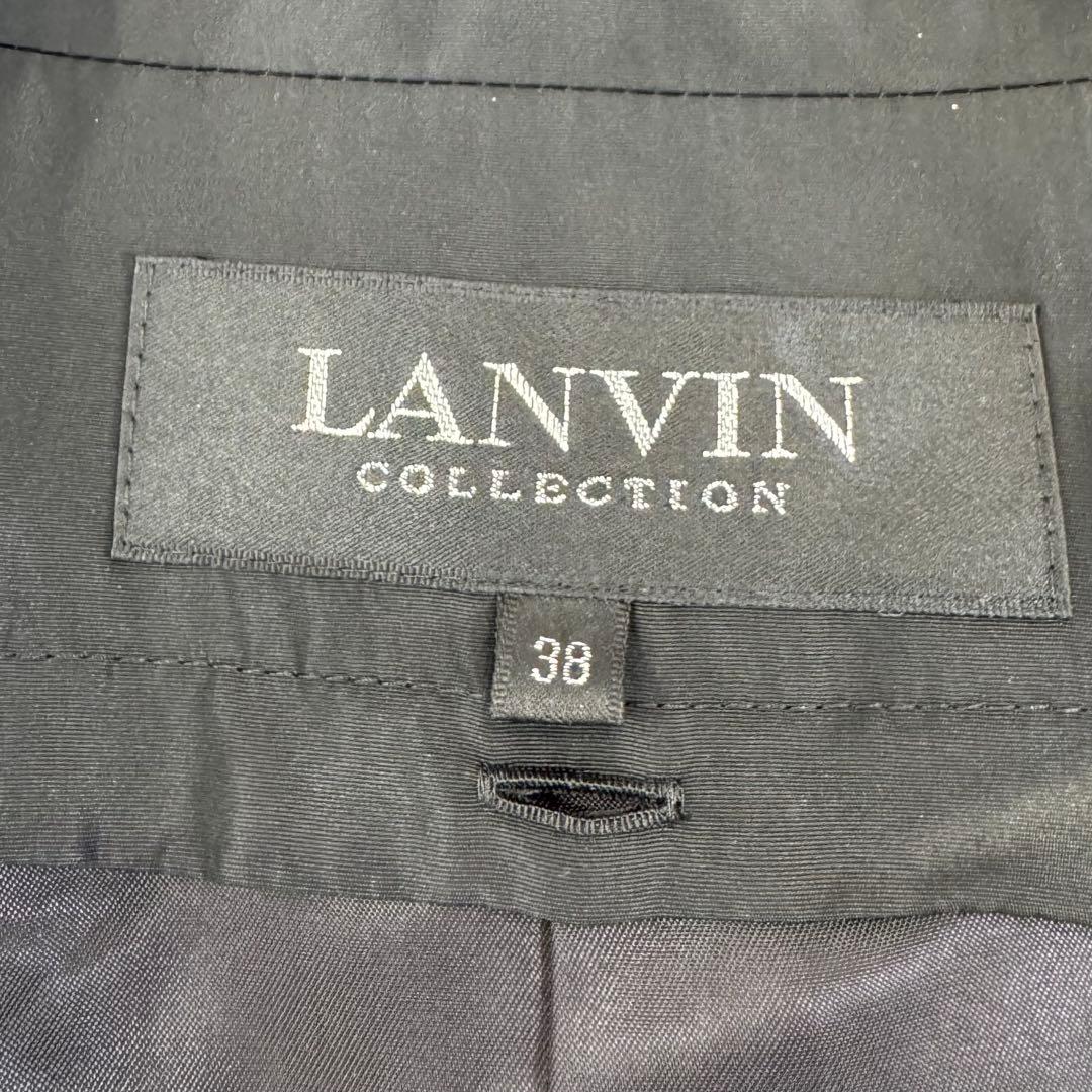 LANVIN COLLECTION トレンチコート 黒 38 M