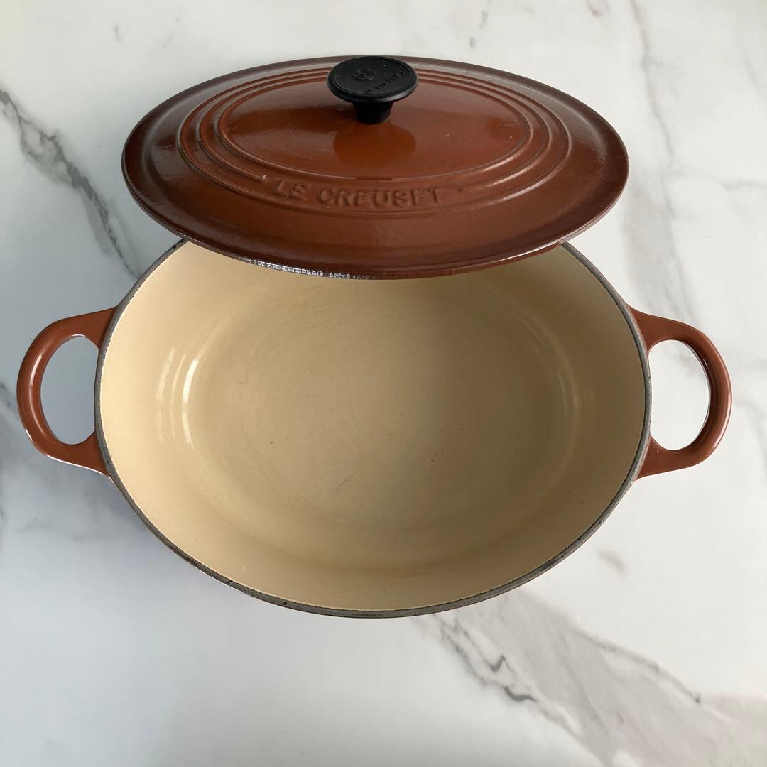 ル・クルーゼ　25㎝　鍋　希少　茶