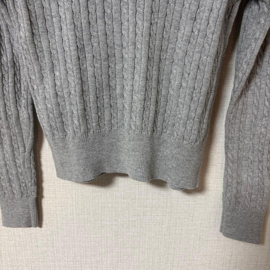 ポロラルフローレンコットンニットカーディガンキッズMグレー系