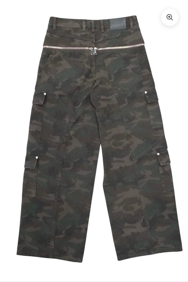 パンツ GOAR CAMO ZIPPER WAISTED PANTS