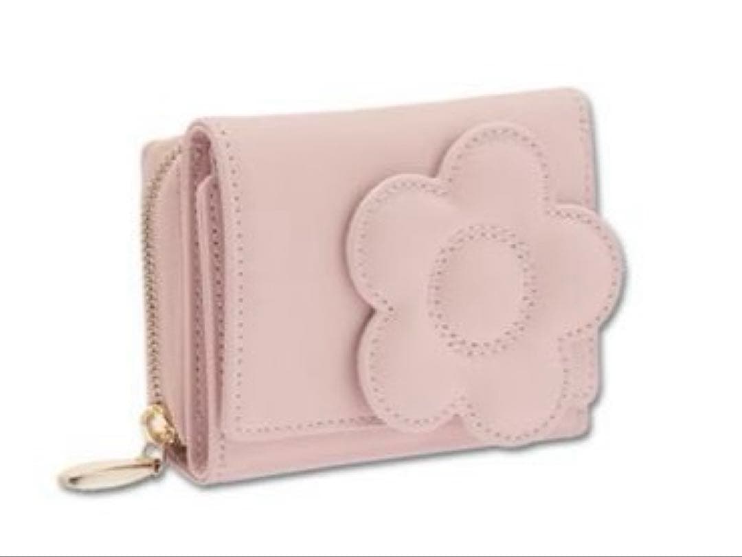 y　新品　MARY QUANT ビッグデイジーパッチ ミニウォレット