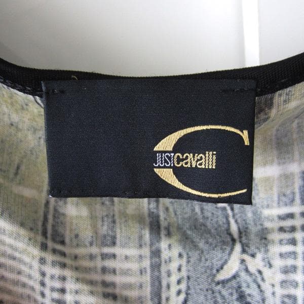 美品　roverto cavalli★　美しいプリントパッチ　ひざ丈ワンピース