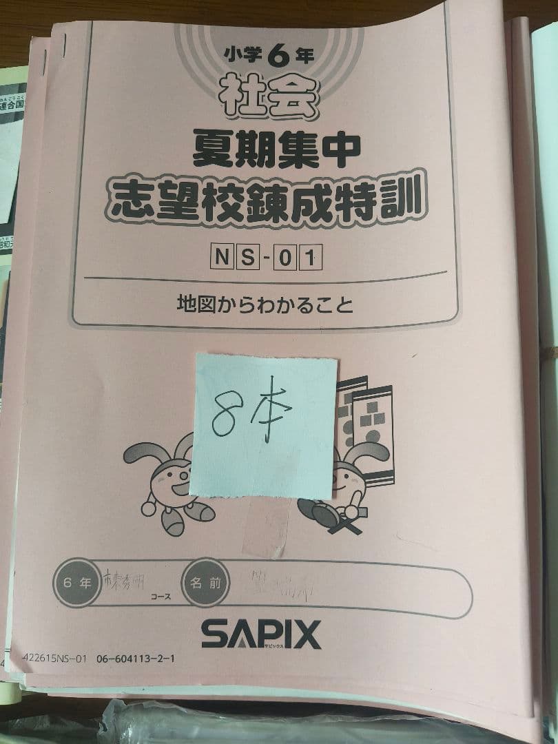 SAPIX 小6 社会 テキスト 99冊セット 中学受験 サピックス