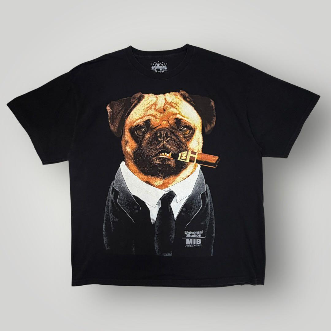 MIB パグ Tシャツ 2XL フランク 映画Tシャツ ムービーTシャツ2XL