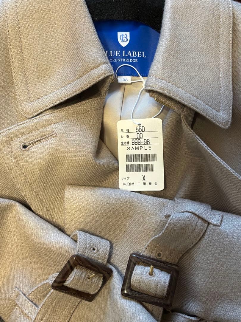 BLUE LABEL CRESTBRIDGE トレンチコート 38 ウール