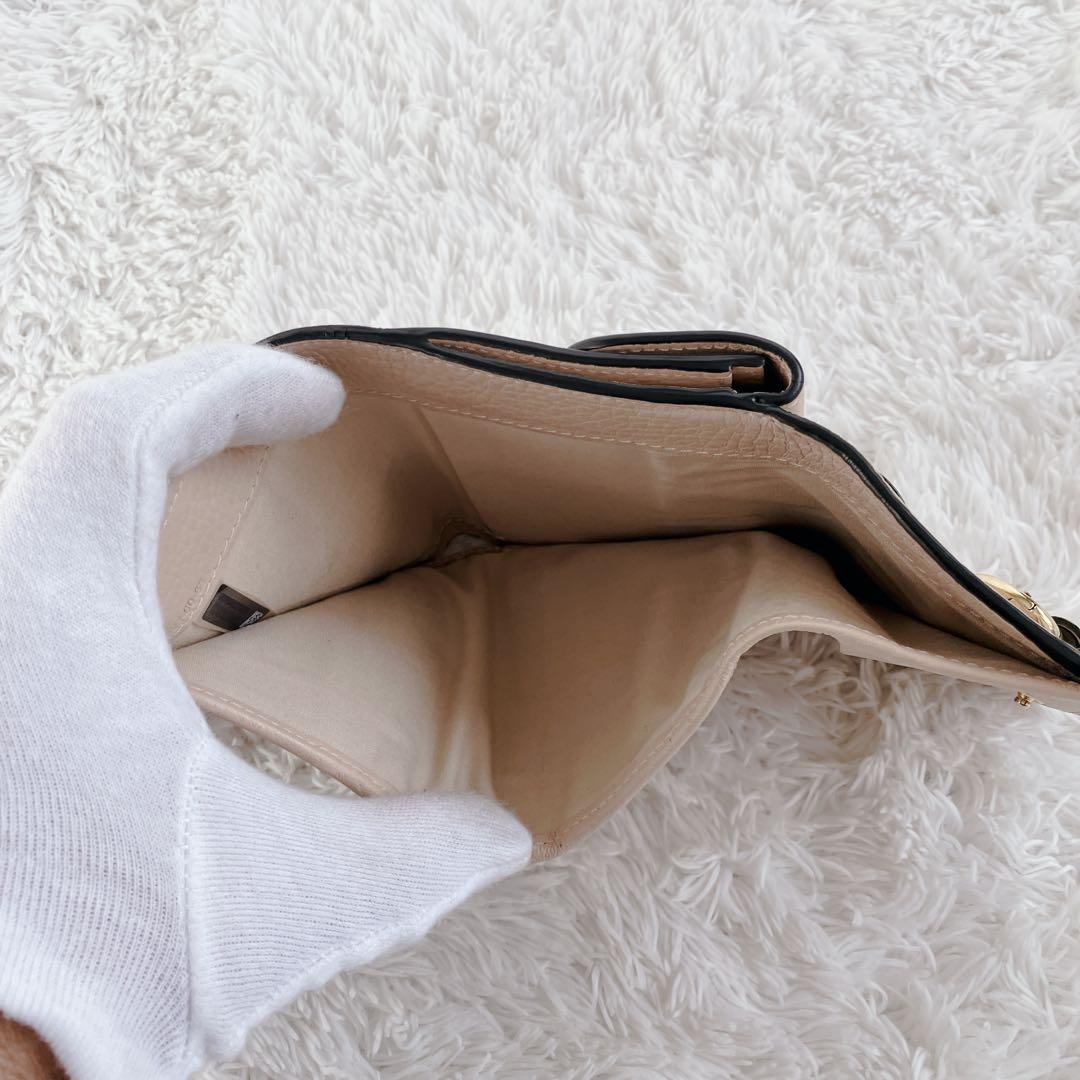 極美品✨ クロエ 折り財布　スモールトリフォールドウォレット　ピンクベージュ