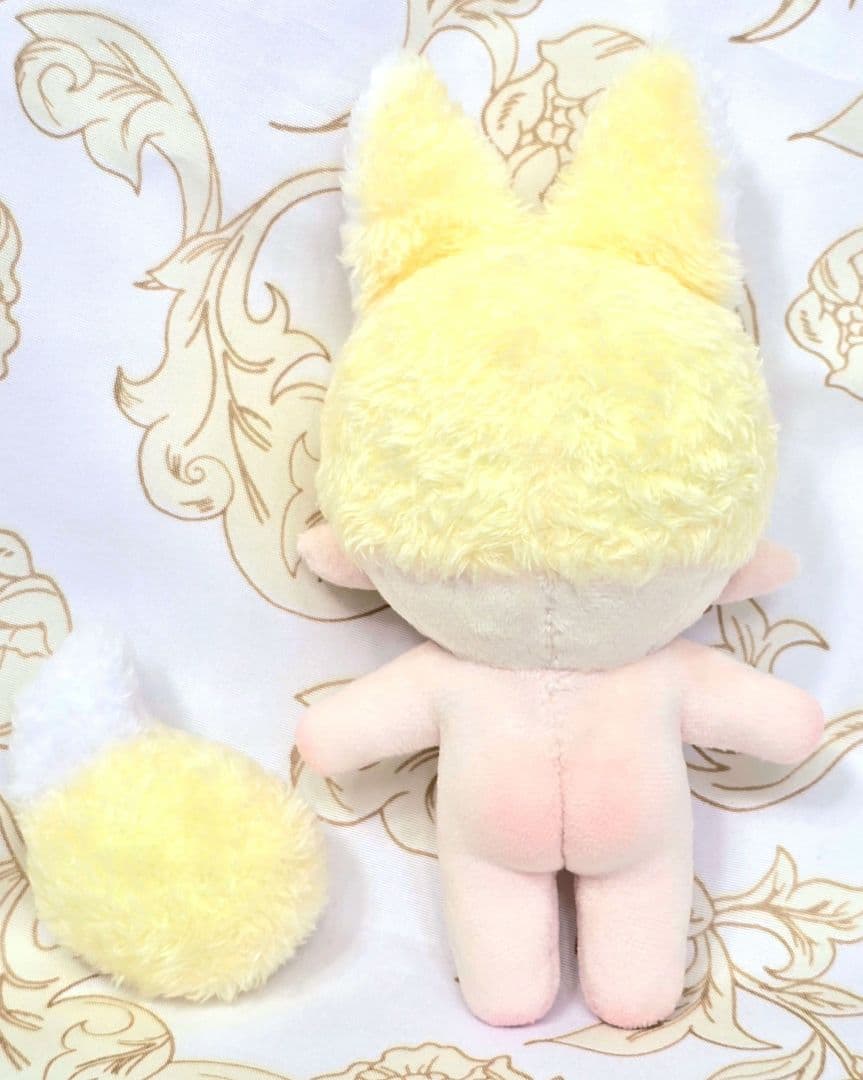 自作 無属性 ぬいぐるみ 骨入り お狐くん 10cm