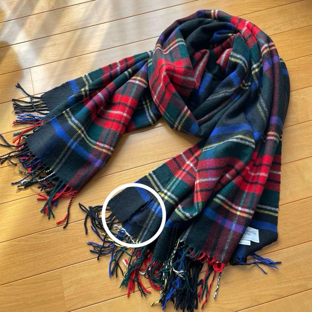 【難あり】Johnstons of Elgin ♦︎カシミヤ 大判ストール