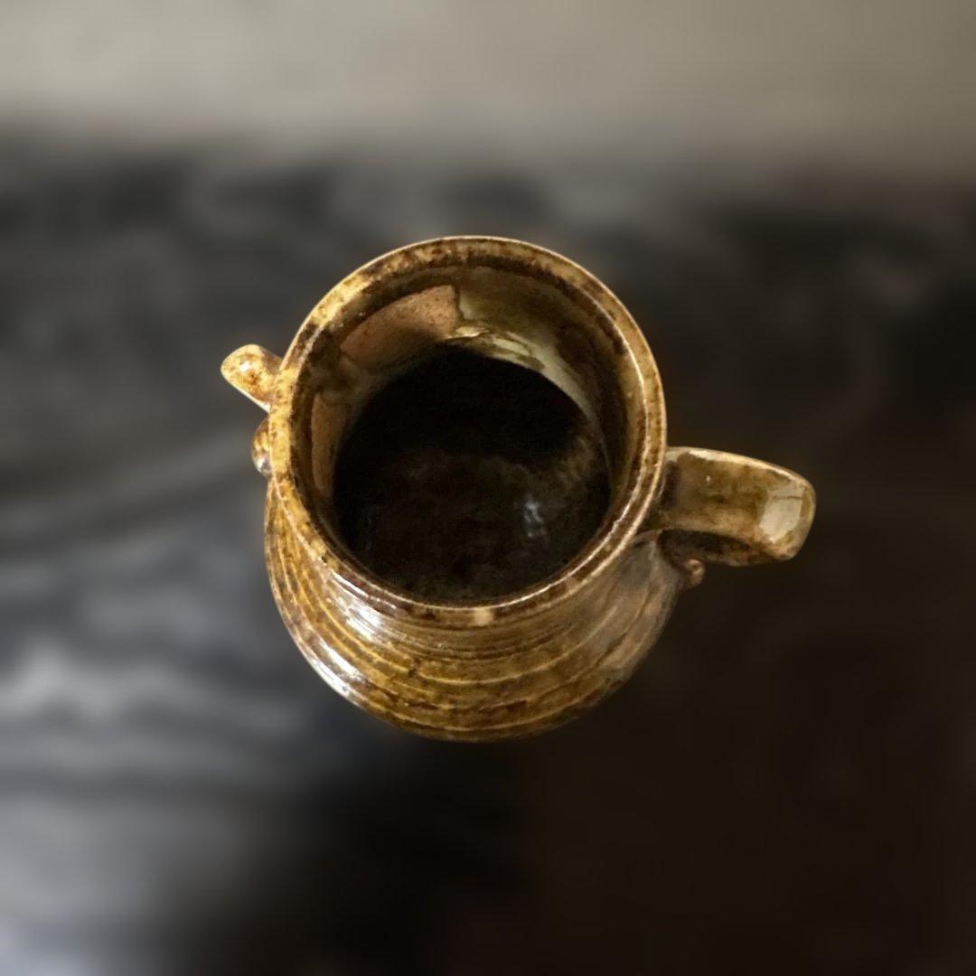 【茶道具】水滴茶入？（紙箱）仕覆2枚付