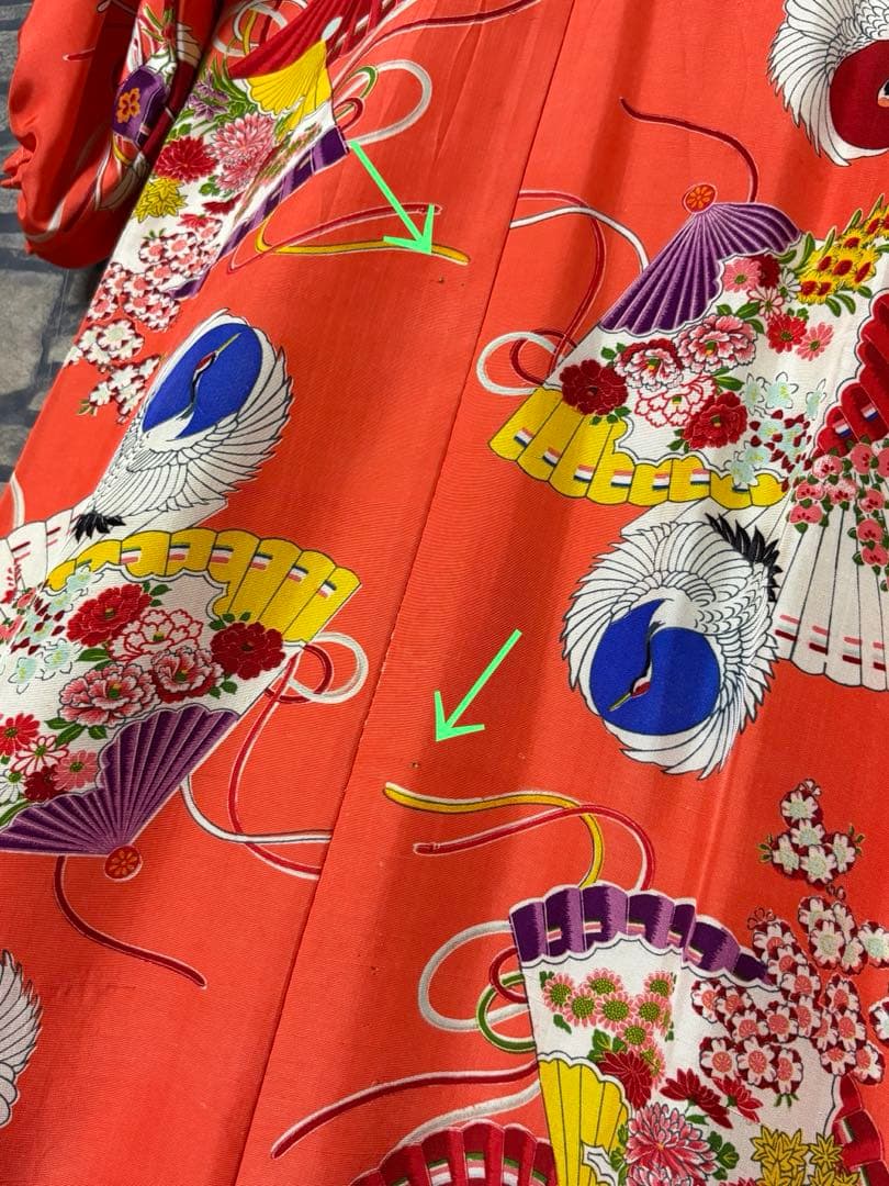 着物リメイク　羽織　カーディガン　正絹　ハンドメイド　　コート　ロング　ガウン