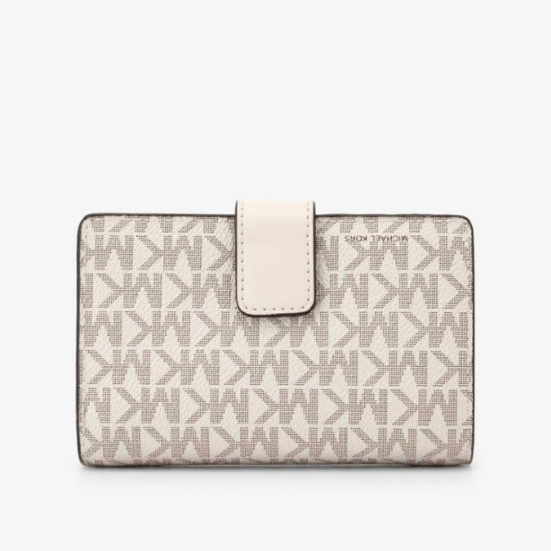 【未使用】MICHAEL KORS マイケルコース二つ折り財布 アイボリー