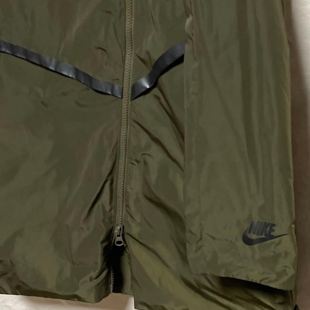 NIKE ナイロン　ジャケット　カーキ　斜めジップ　ライダース　sacai