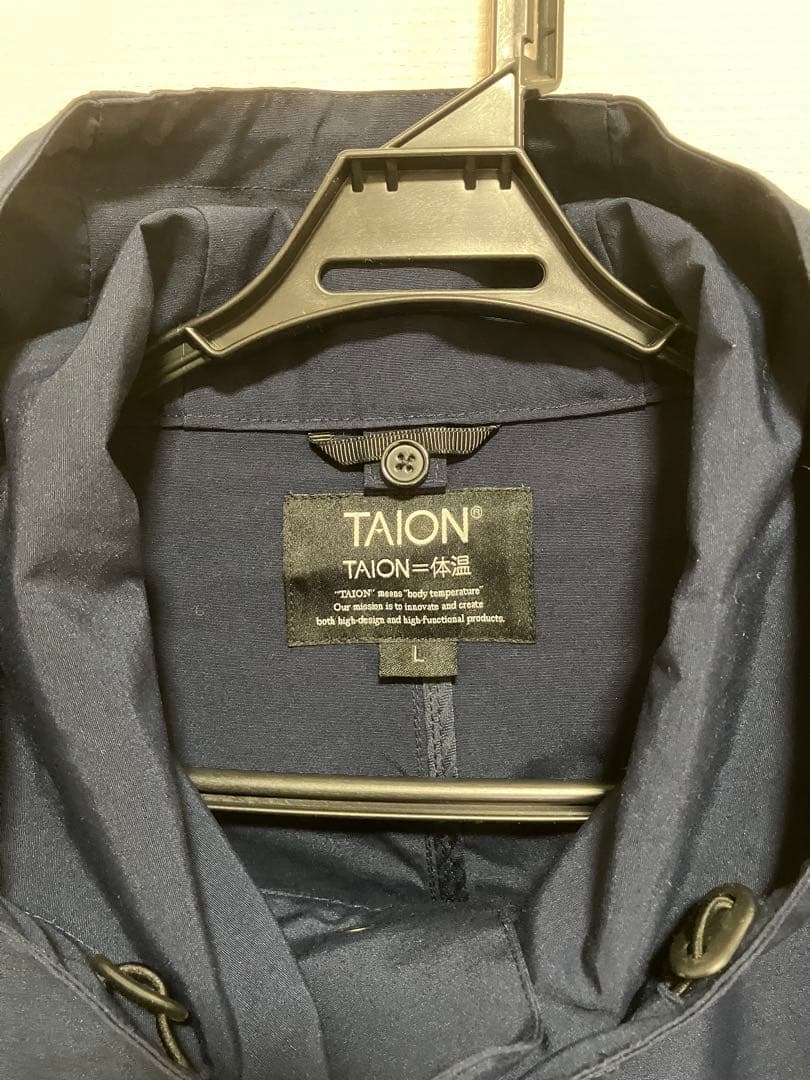 美品たぶん未使用　TAION ネイビー ダウン　ライナー　モッズコート Lサイズ