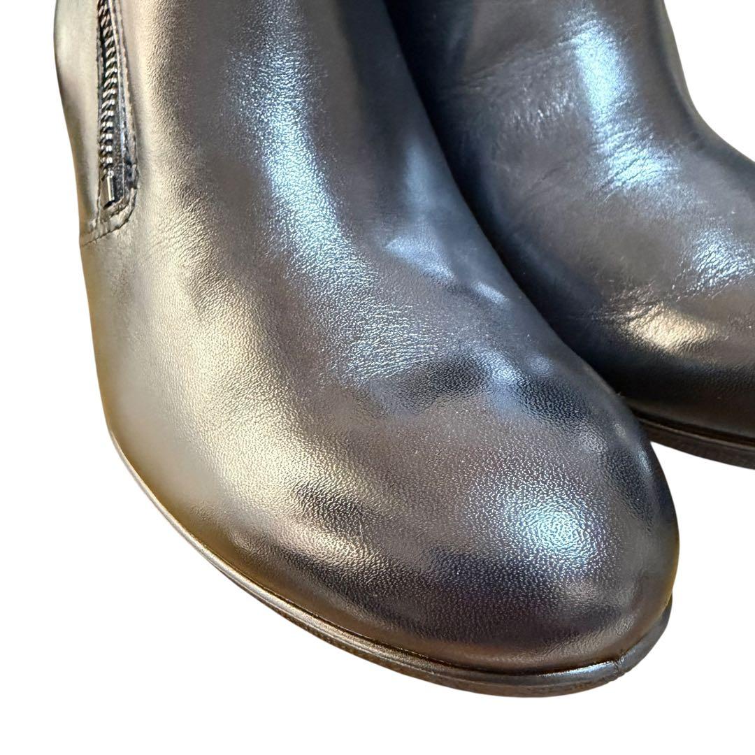 ecco ✨ レザーショートブーツ ゴアテックス 黒 サイドジップ23.5cm