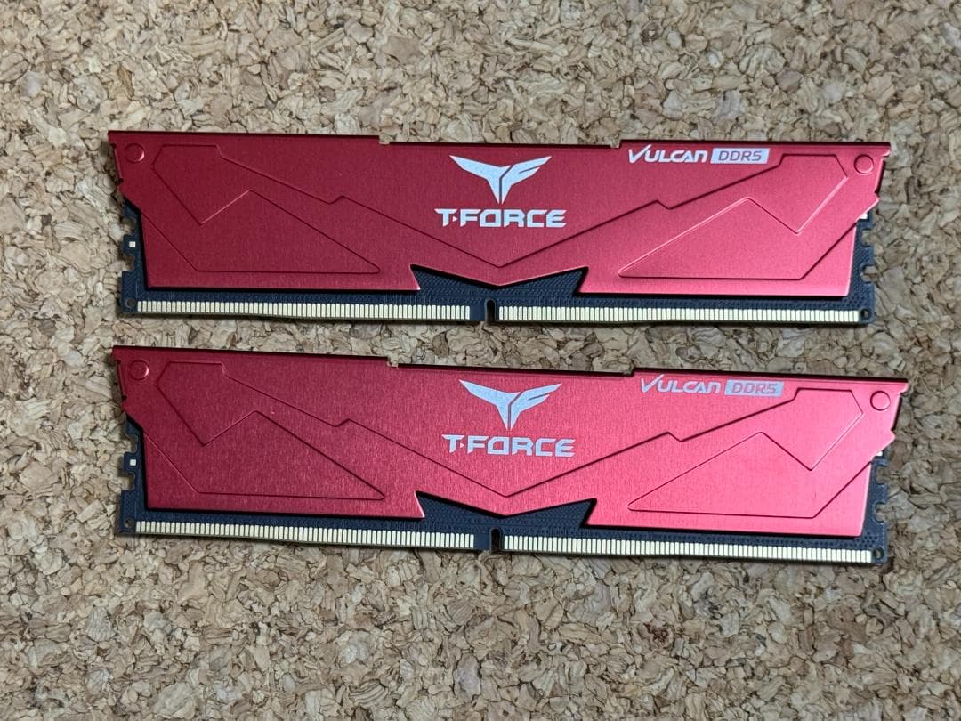 【中古】T-FORCE DDR5 32GB (2x16GB) 6400MHz