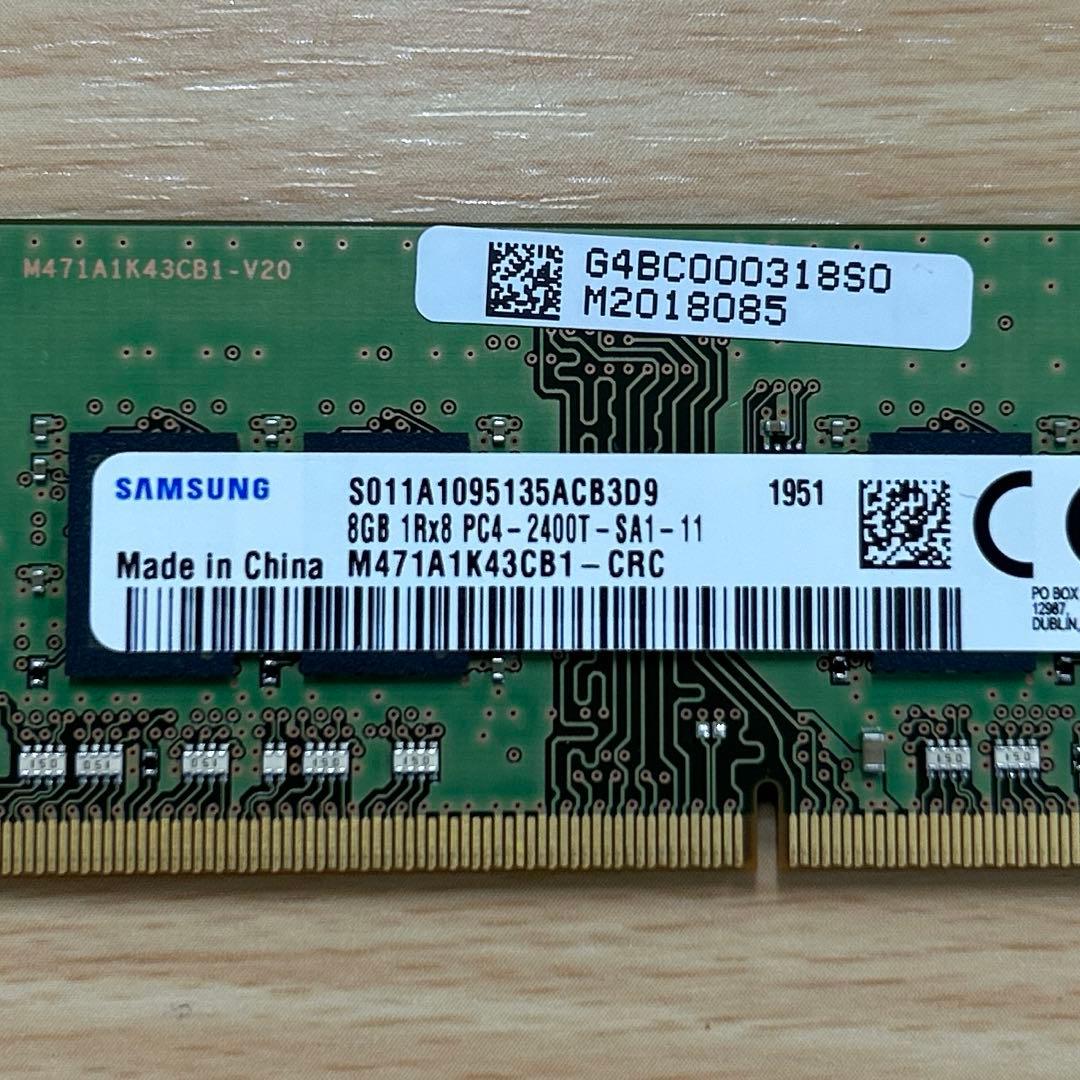 SAMSUNG DDR4 8GBメモリー×2枚 計16GB 動作確認済