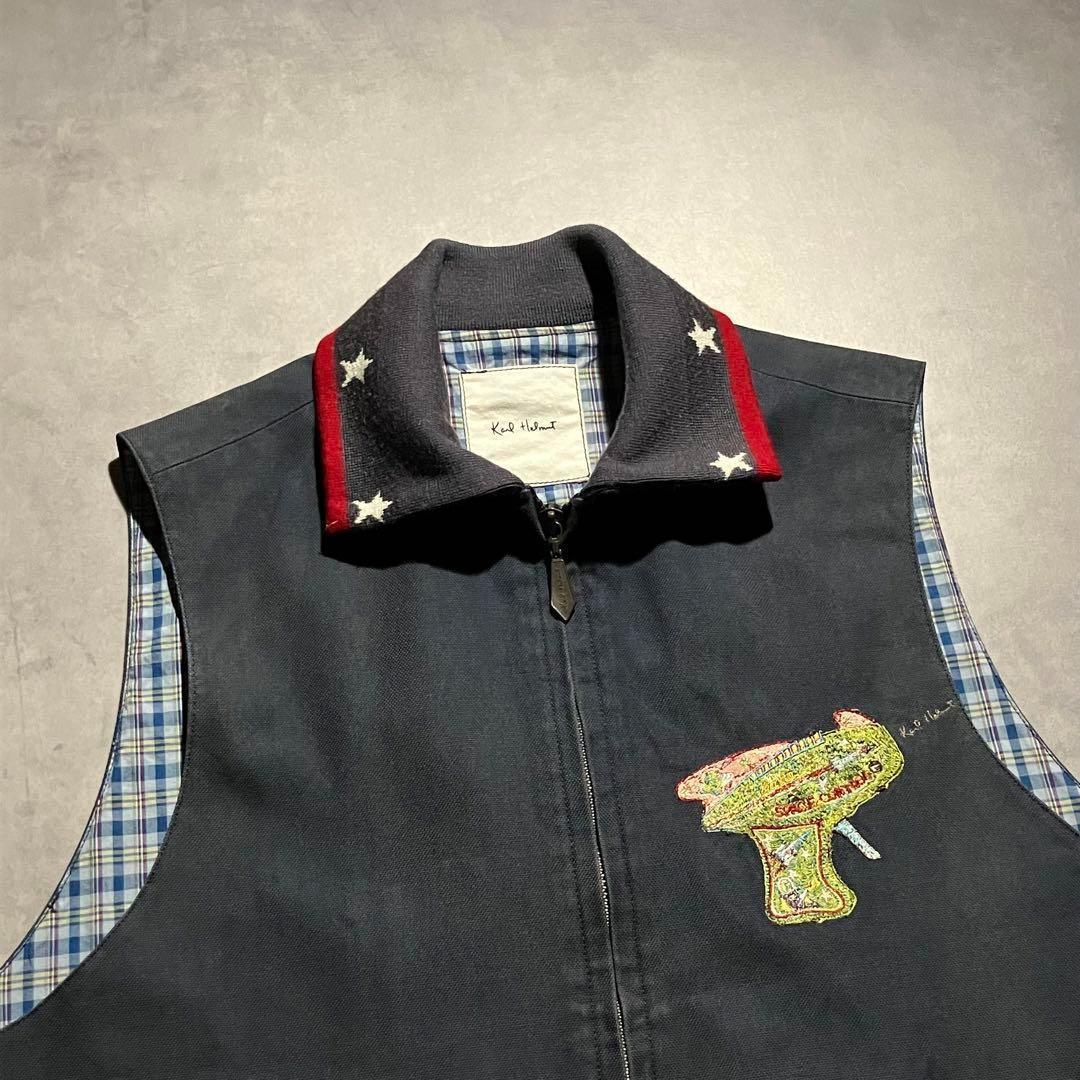 トップス Karl Helmut archive patch logo vest y2k