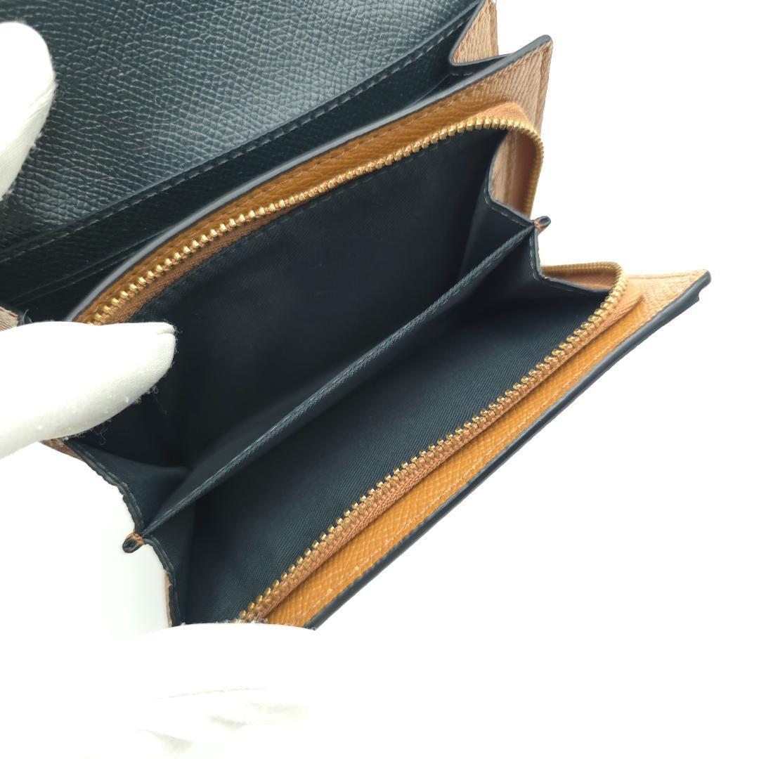 未使用 COACH コーチ 二つ折り財布 ウォレット 80691 ブラウン レザ