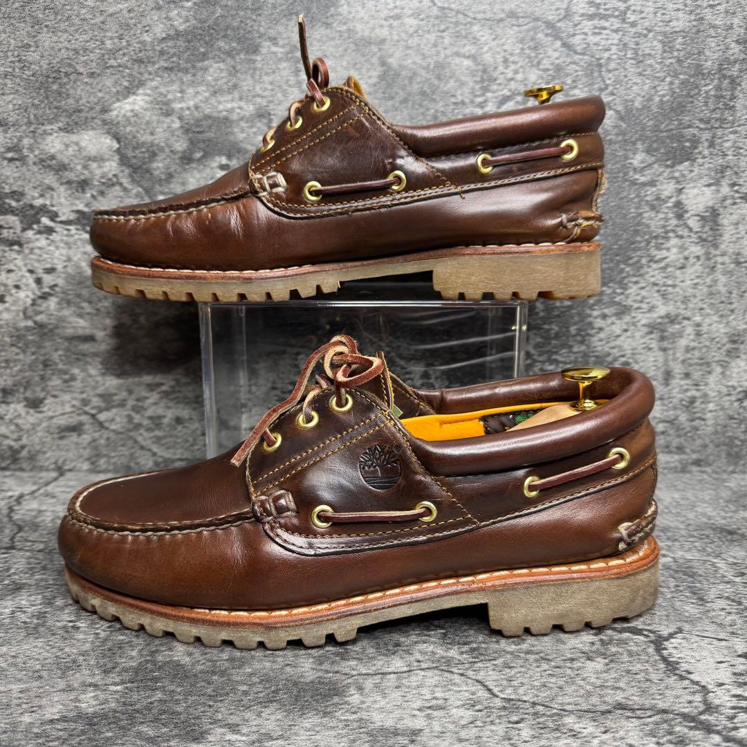 【美品】Timberland デッキシューズ 3Eye 27cm モカシン