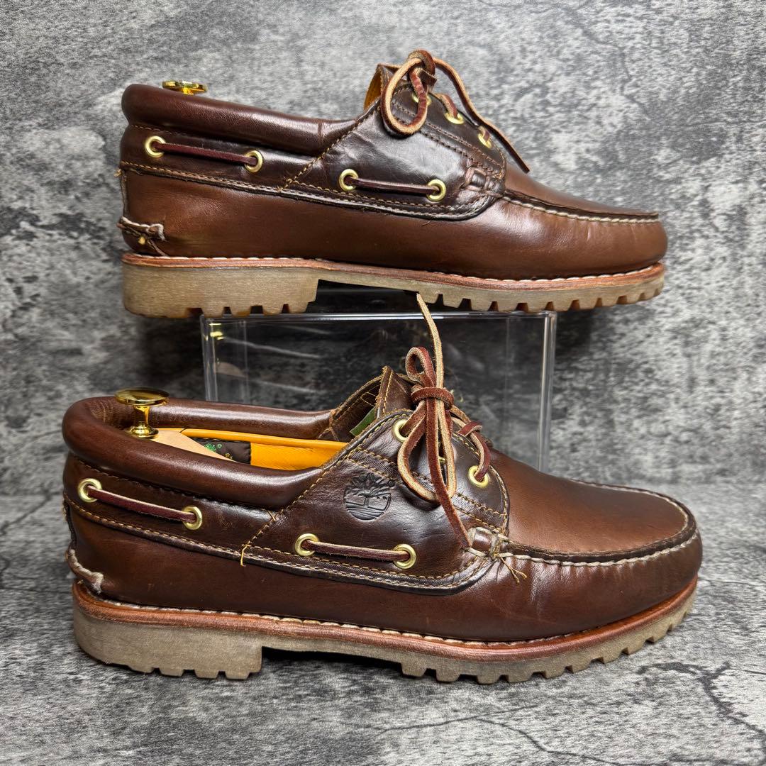 【美品】Timberland デッキシューズ 3Eye 27cm モカシン