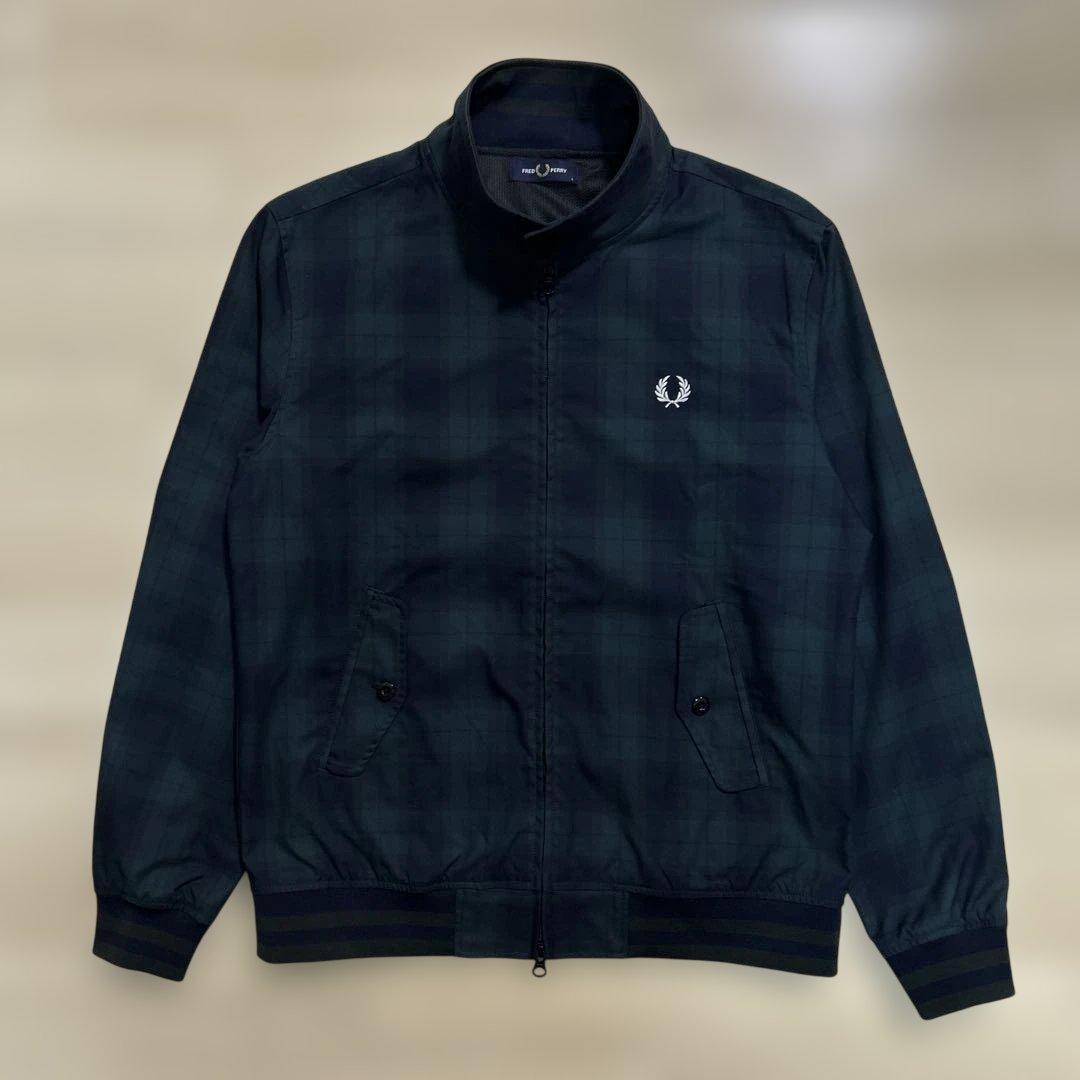FRED PERRY×BEAMS / ハリントンジャケット ブラックウォッチ L