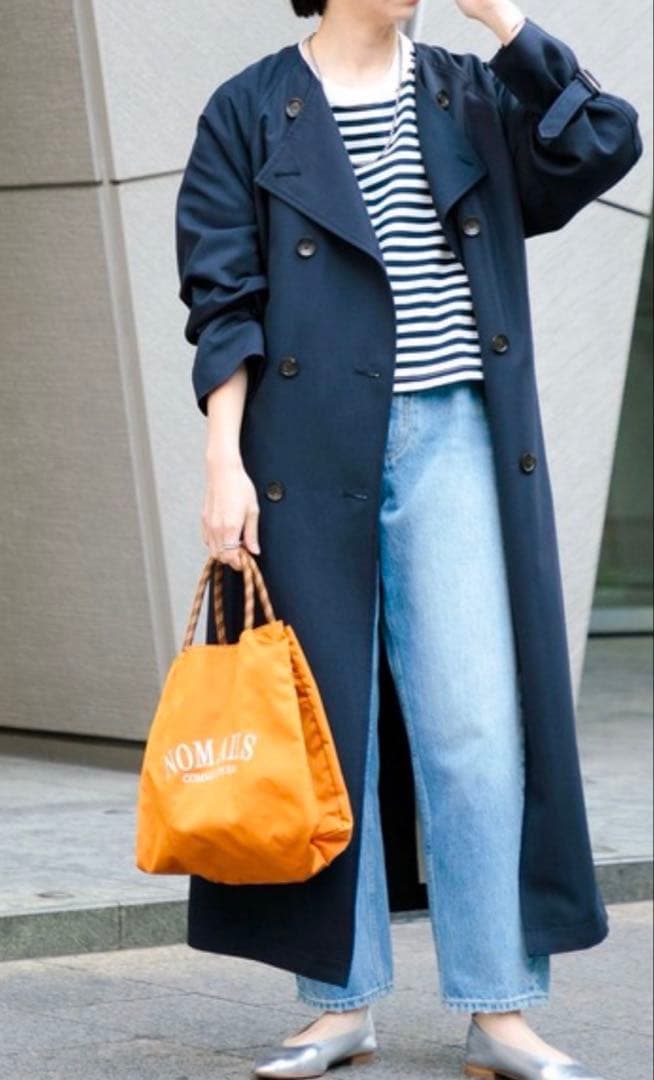 モスモス　アーバンリサーチ　ノーカラートレンチ　ロング　トレンチコート