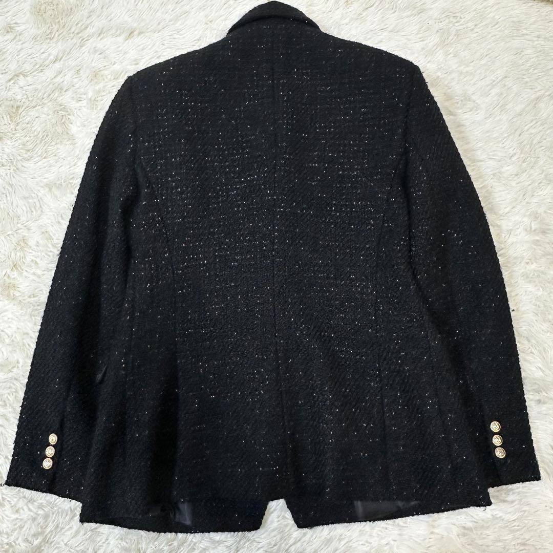 ZARA ラメ混ダブルブレストジャケット Lサイズ
