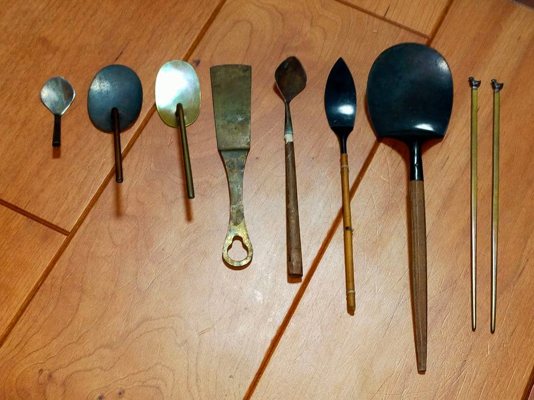 ♥値下げ！釜道具　灰匙　火箸　まとめて　茶道具　骨董　古玩