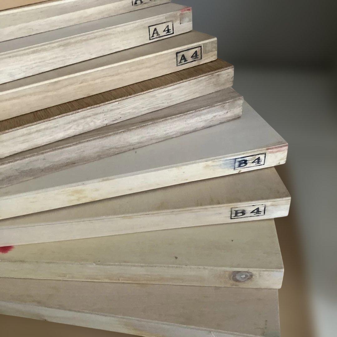 中古木製パネル 17枚セット A3 A4 A5 B4 B5 F4 使用感あり