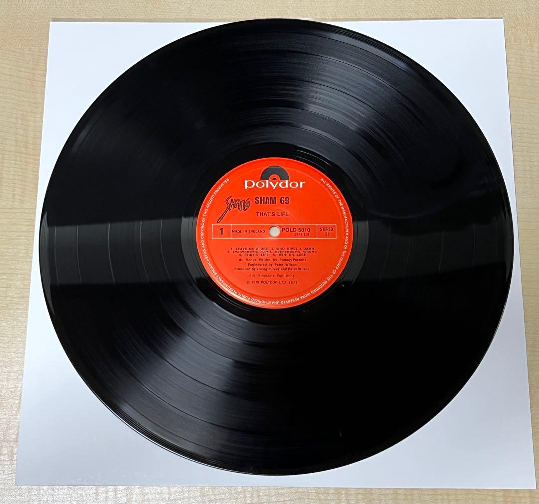 ポスター付き Sham 69 – That's Life LP パンク天国 Oi