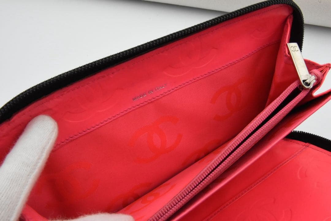 JAPN NET SHOP CHANEL ブラックレザー 三つ折り