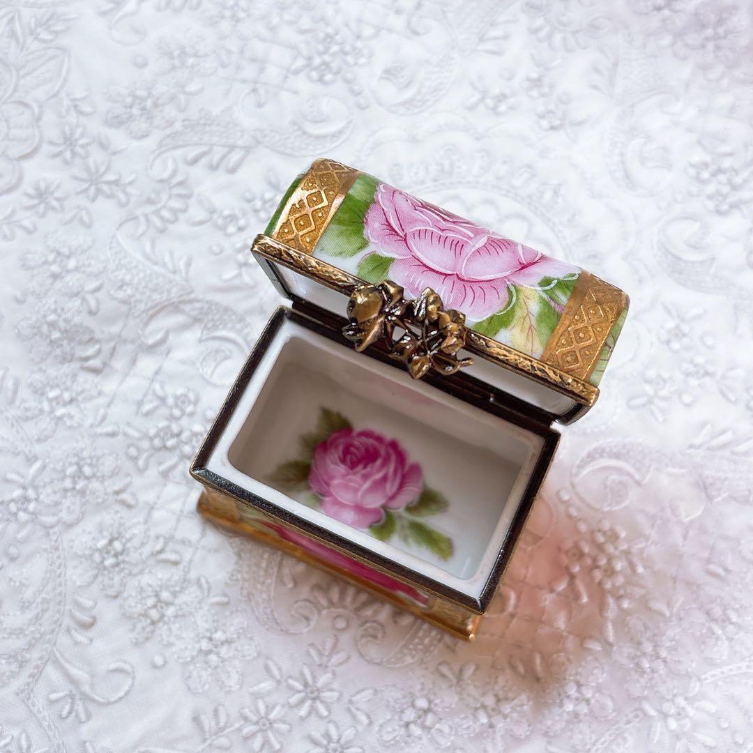 フランス製ピルケース ❤︎ リモージュ 薔薇 ピルボックス
