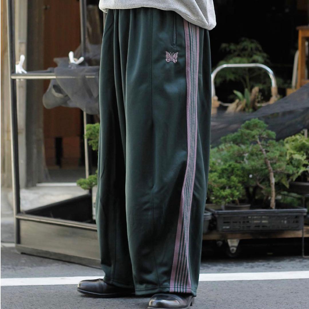 needles 25aw H.D グリーン　ヒザデル　トラックパンツ M