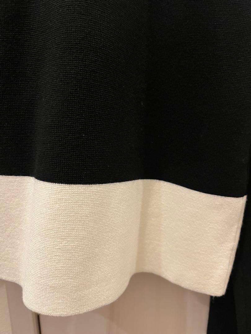 M PREMIER♡未使用新品バイカラー カーディガン トップスsize38