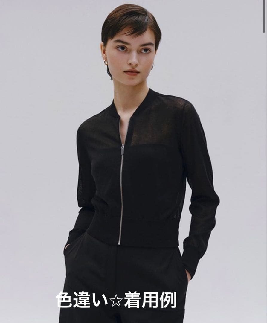 新品✨Theory 24SS SHEER BOMBER AIRY COTTON
