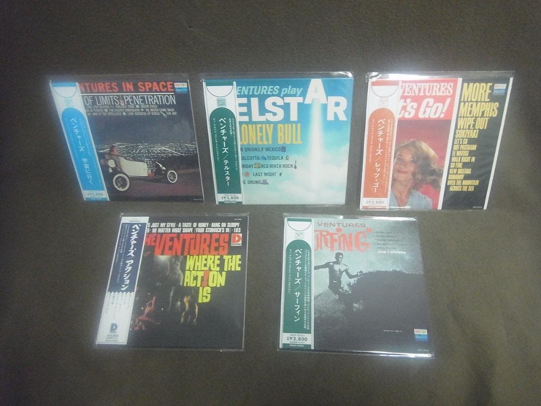 【未使用CD５枚セット】ベンチャーズ・レッツゴー・サーフィン他・紙ジャケット