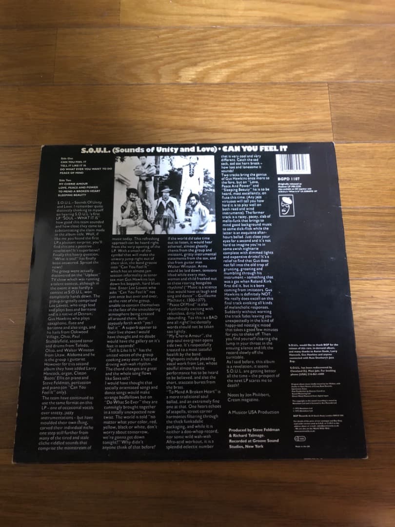 洋楽 Soul/ can you feel it/LP/rare groove