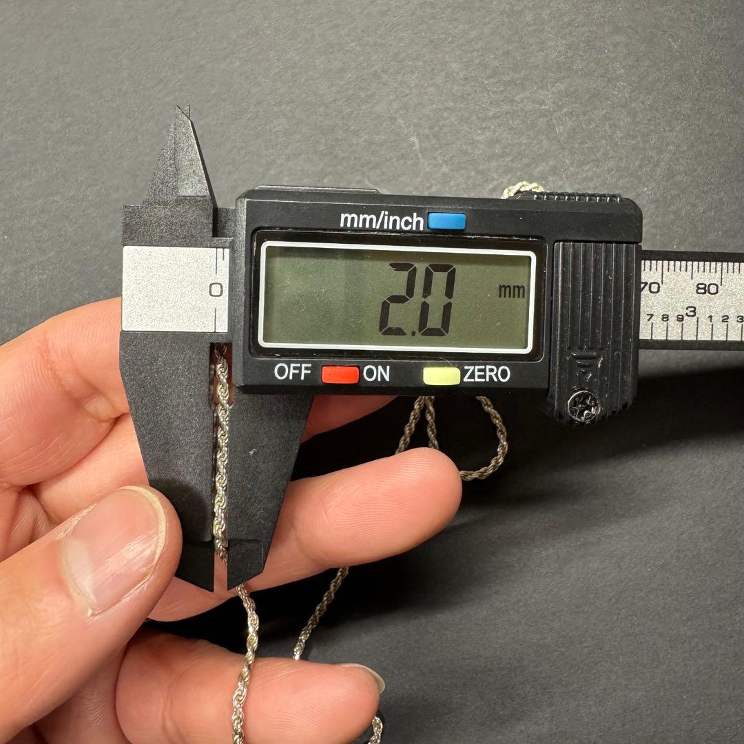 【イタリア製 56㎝ 7g】ロープチェーンネックレス