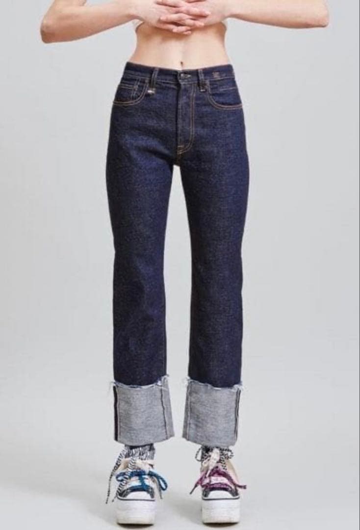定価83600円 R13 COURTNEY SLIM W CUFF 赤耳