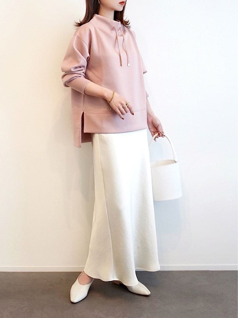 ほぼ新品＊BEAUTY&YOUTH UNITED ARROWSサテンスカート白L