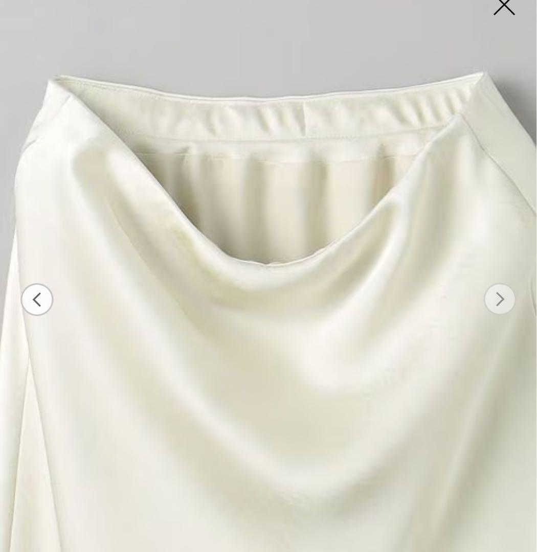 ほぼ新品＊BEAUTY&YOUTH UNITED ARROWSサテンスカート白L