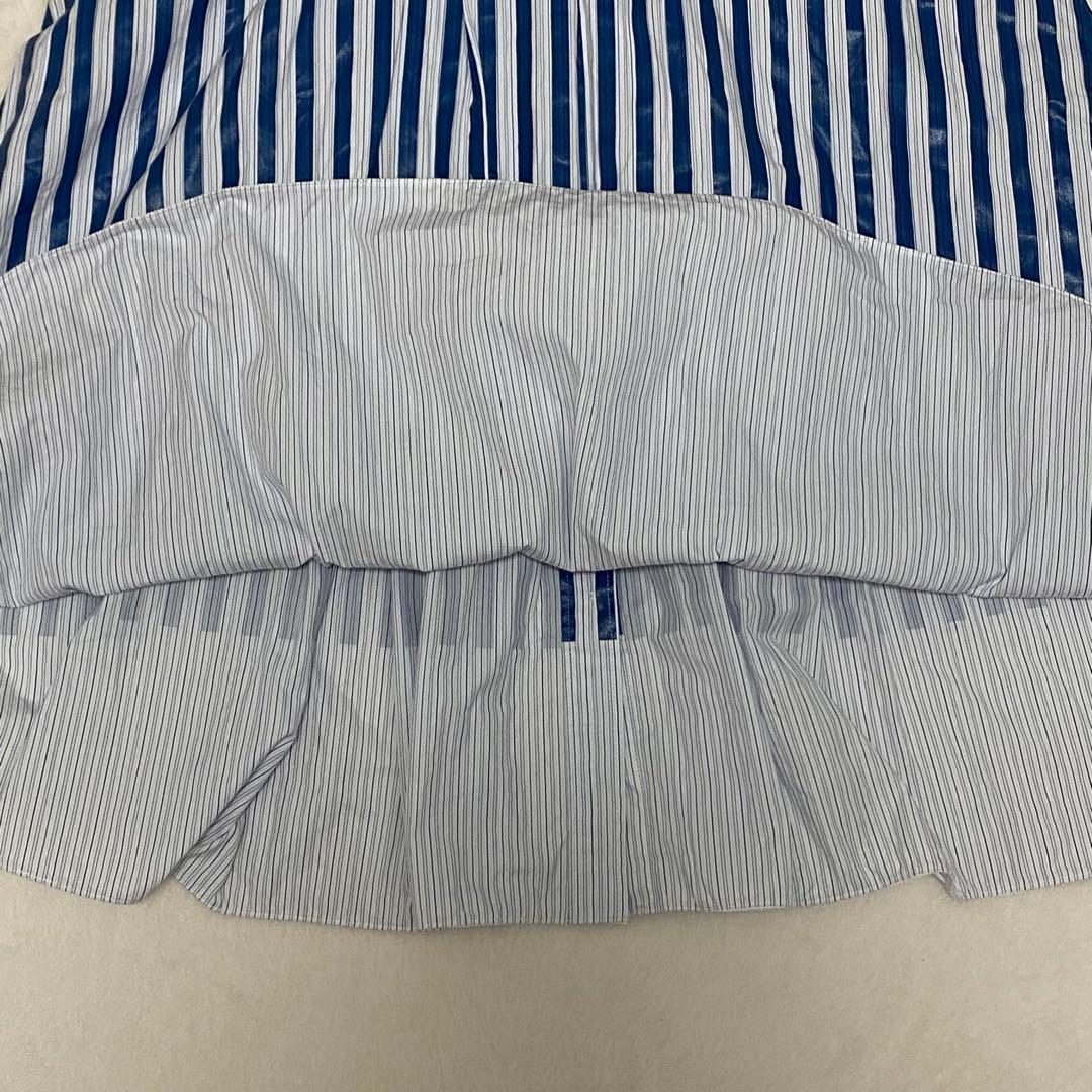 sacai サカイ ストライプ プリーツ ワンピース