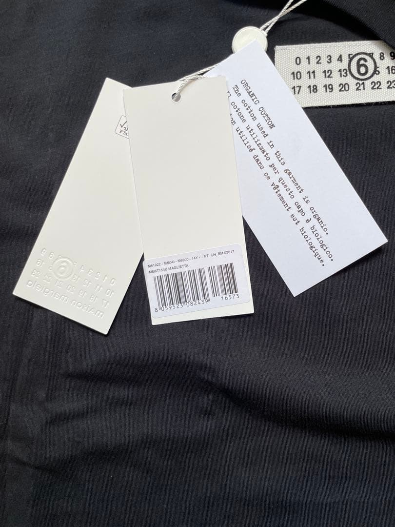 新品未使用✨MM6 Maison MargielaマルジェラロゴブラックTシャツ