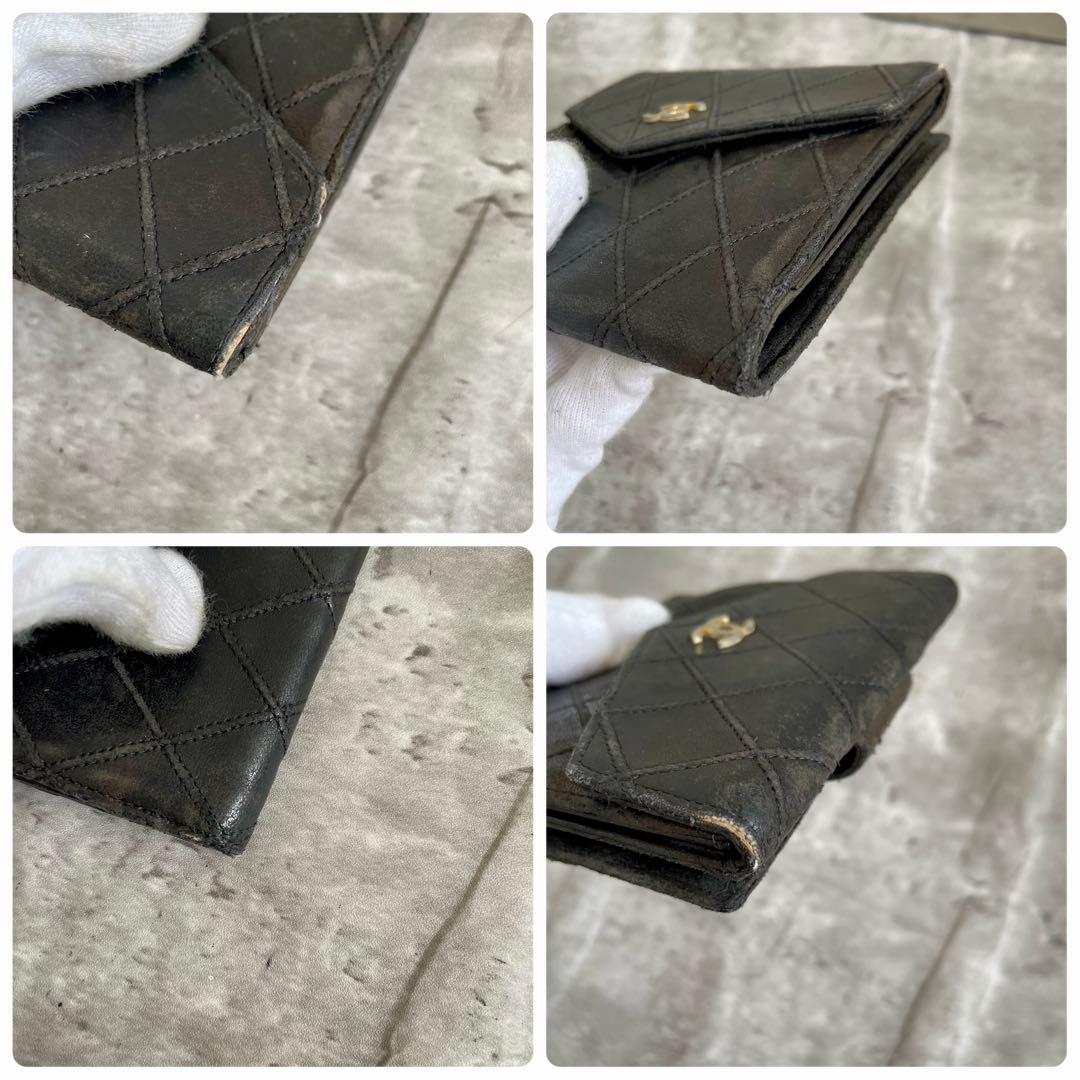 CHANEL ビコローレ Wホック ラムスキン 二つ折り財布 ウォレット