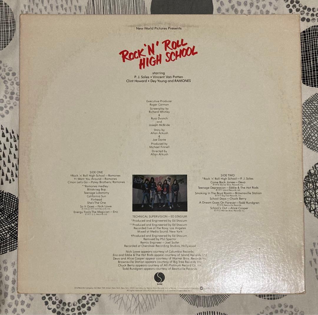 洋楽 RAMONES + ROCK ' N ' ROLL HIGH SCHOOL LP