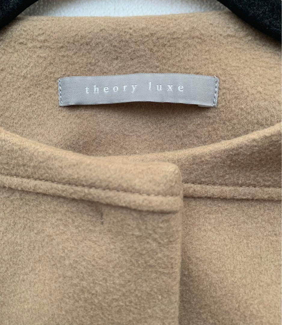 【定価9万】Theory luxe ウール ノーカラーコート ベージュ（M）