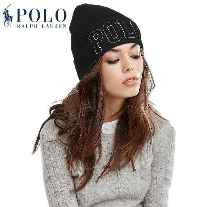 ユニセックス 新品 正規 ポロ ラルフローレン ビッグロゴ ニット帽 ビーニー帽