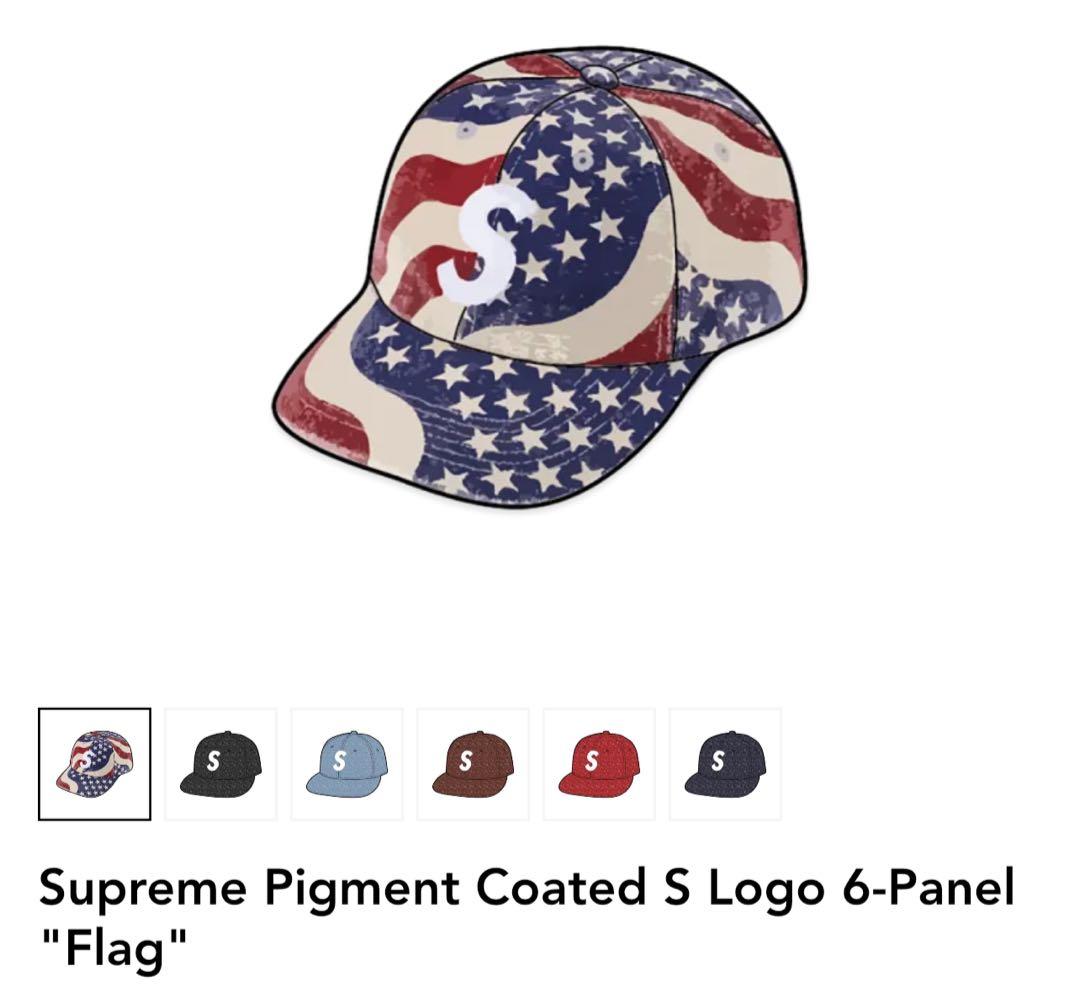 帽子 Supreme Pigment Coated S Logo 6Panel CAP