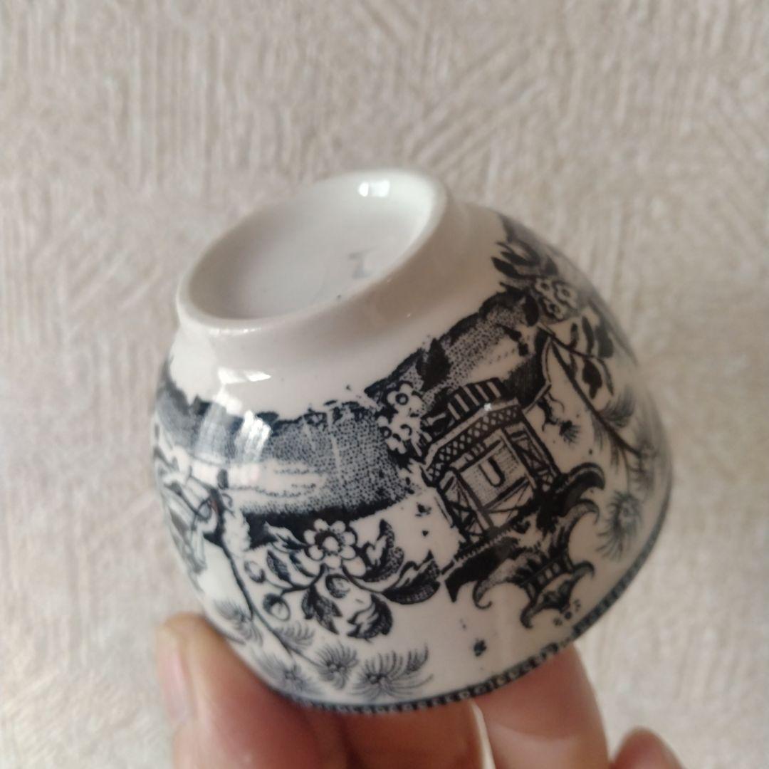 銅板転写カップ中国古玩シノワズリ酒器猪口