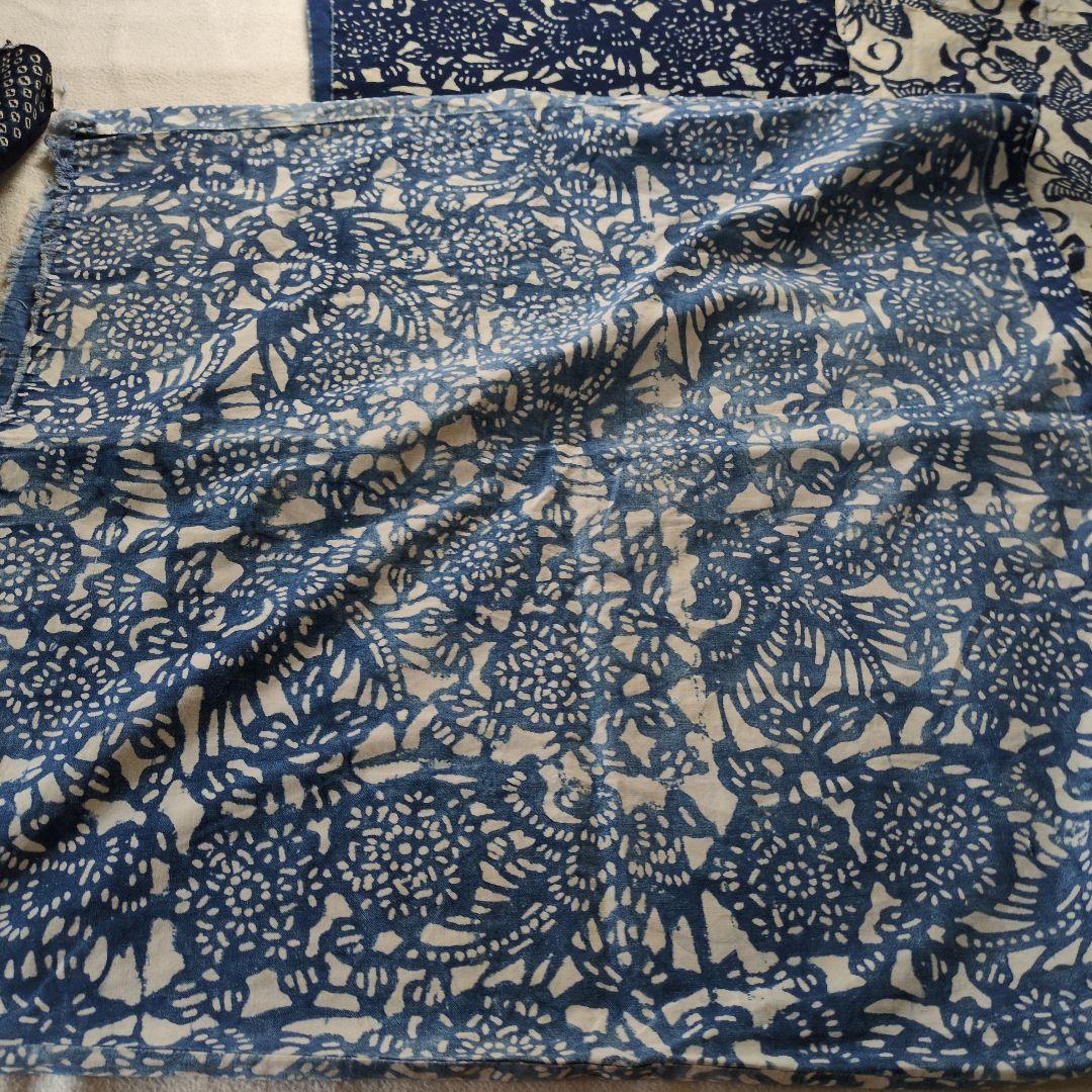 作家さんの生地　印花布？　絞り　ハンドメイド　リメイク